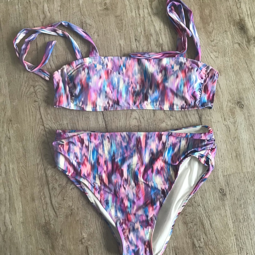 Pink and purple bikini
